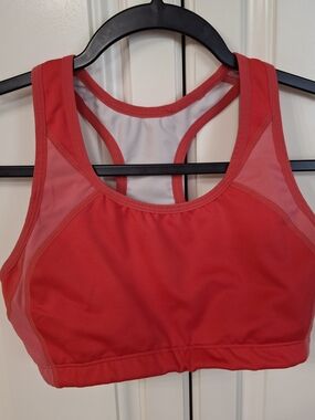 New Balance Red Racerback Mesh Sports Bra